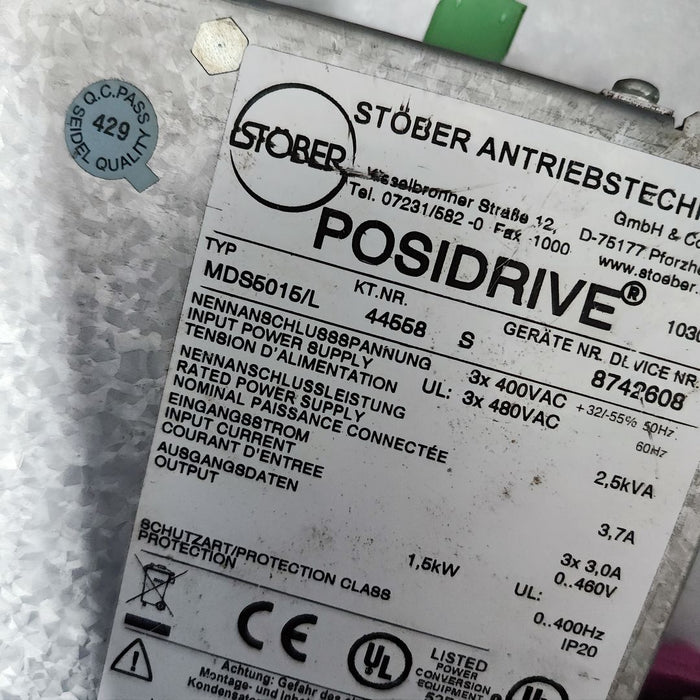 Stober MDS5015/L MDS5015L Posidrive Servo Drive Controllerloop_index